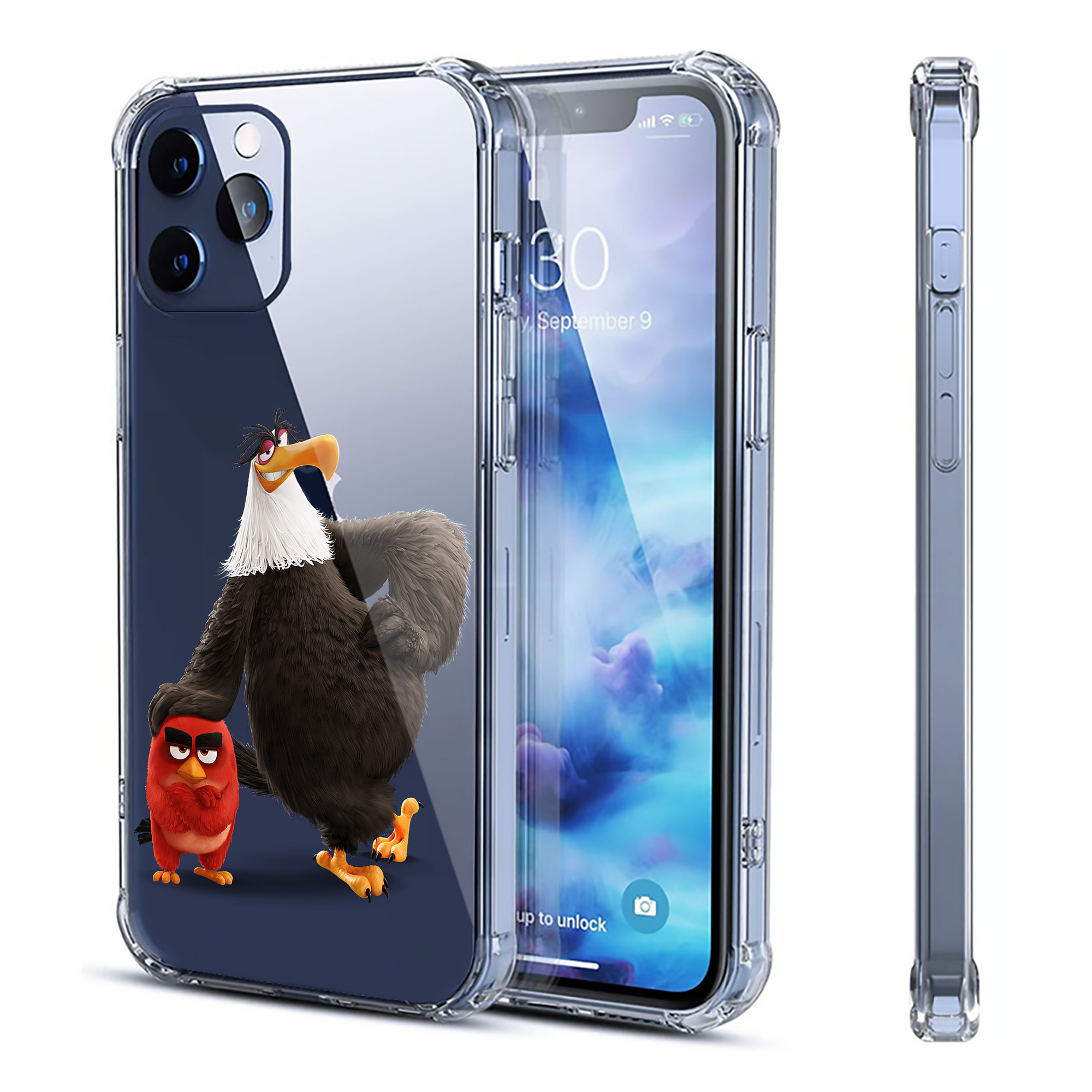 （画像用） Angry Birds アングリーバード 【iPhone 12シリーズ対応】透明スマホケース（クリアソフトケース）